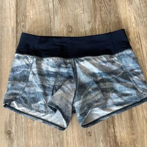 lululemon women's Blue and Gray athletic shorts